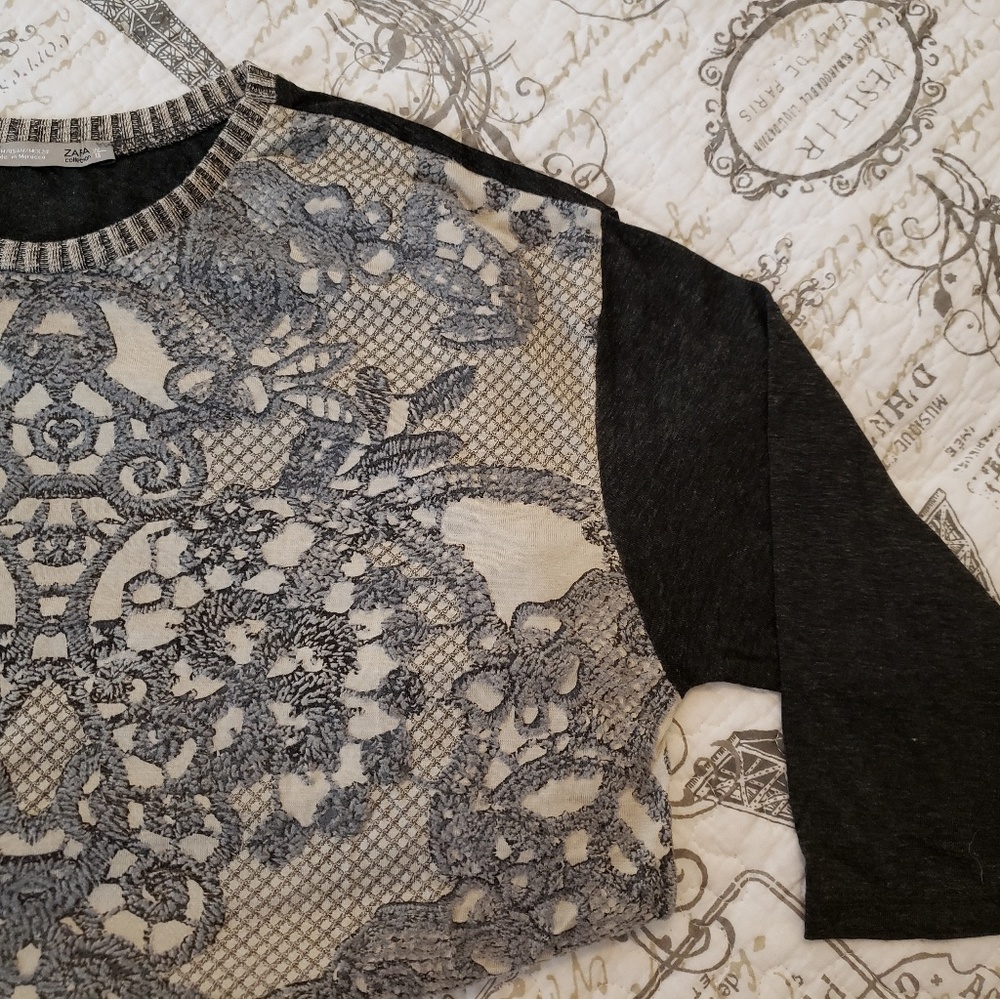 NEW Zara chic baseball T size Med
